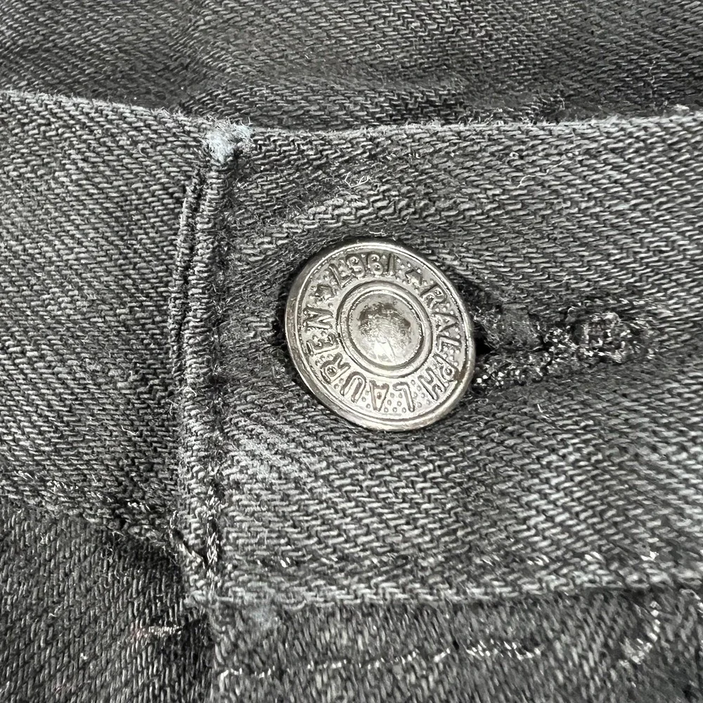 Polo Ralph Lauren Jeans Mens 36x32 Black Hampton Straight Leg Denim Selvedge